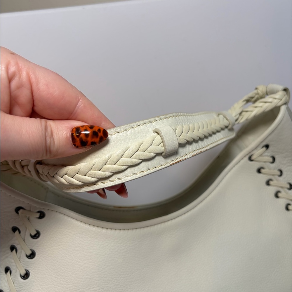 SOLD Christian Dior Y2K Cream Leather Hobo Bag with Charm & COA - Picture 12 of 16